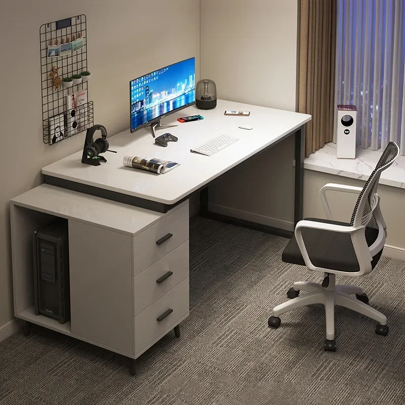 Home Office Work Table - Luxury Wood Office Desks Staff Simplicity