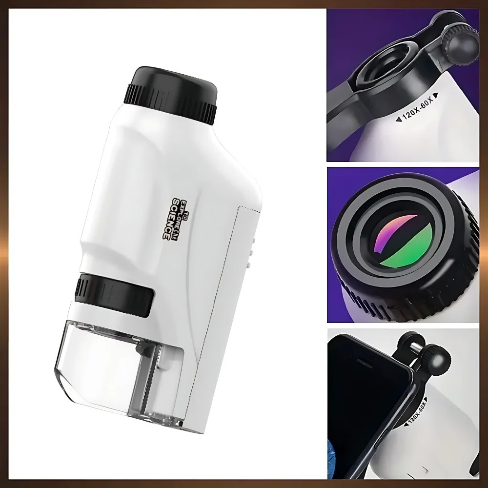 Zoom Lighting Kit - Portable Handheld Mini Pocket Microscope Kit