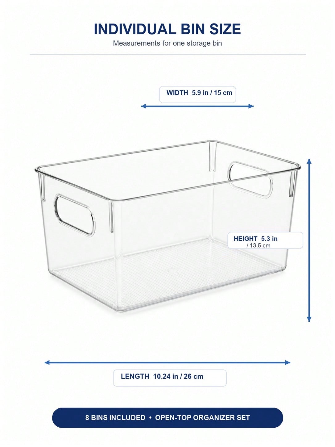 8-Pack Clear Storage Bins with - Home Office Freelancer 评论和价格