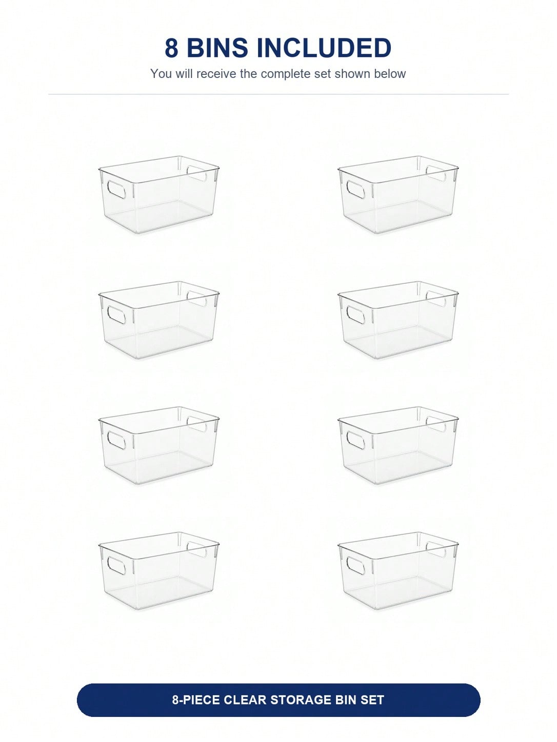 8-Pack Clear Storage Bins with - Home Office Freelancer 评论和价格