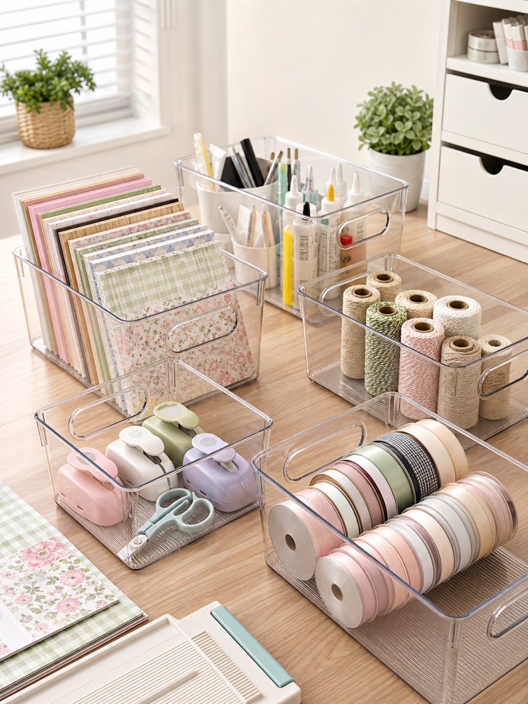 8-Pack Clear Storage Bins with - Home Office Freelancer 评论和价格