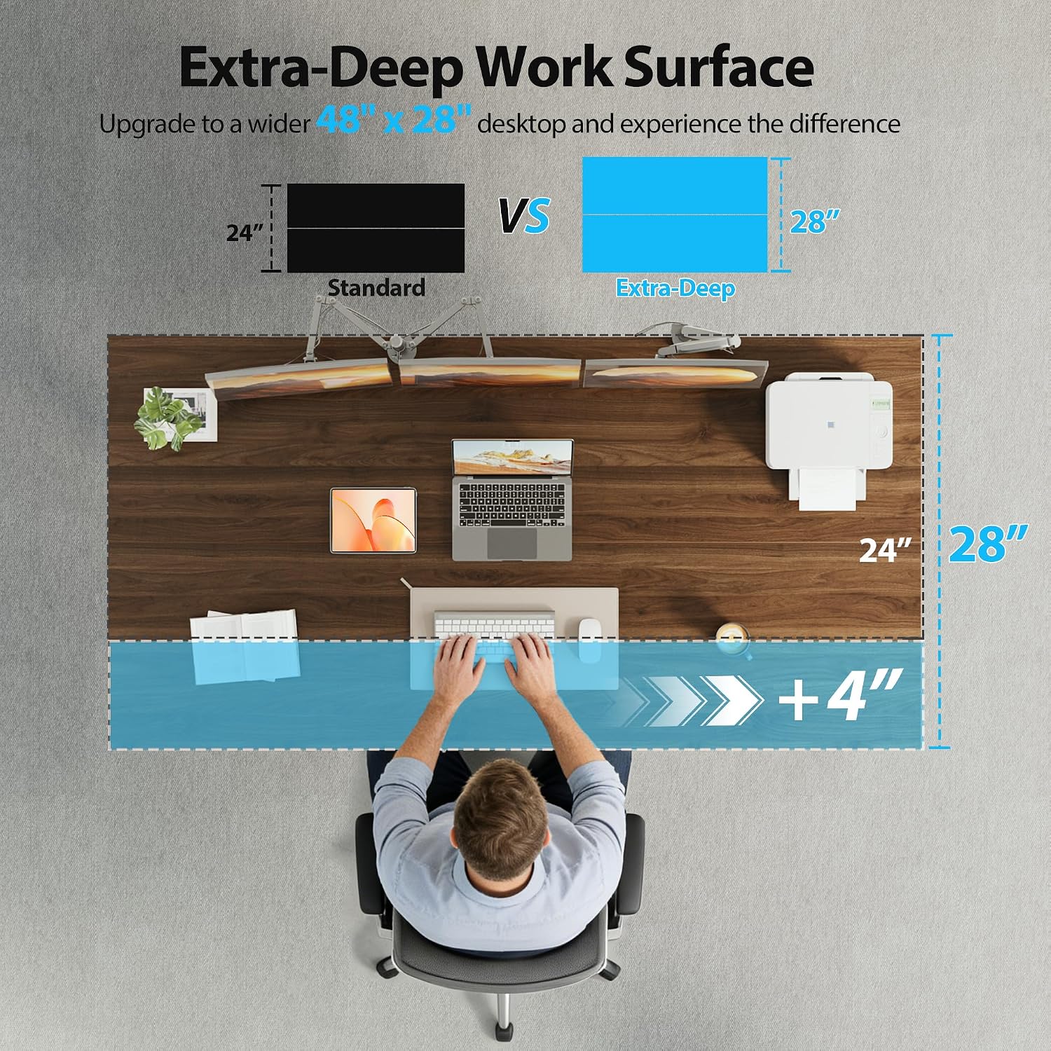 Electric Standing Desk, 55 x 2 - Home Office Work Table 评论和价格