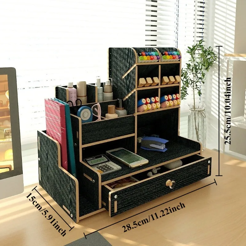 Wooden Pen Holder Desktop Orga - Home Office Freelancer 评论和价格