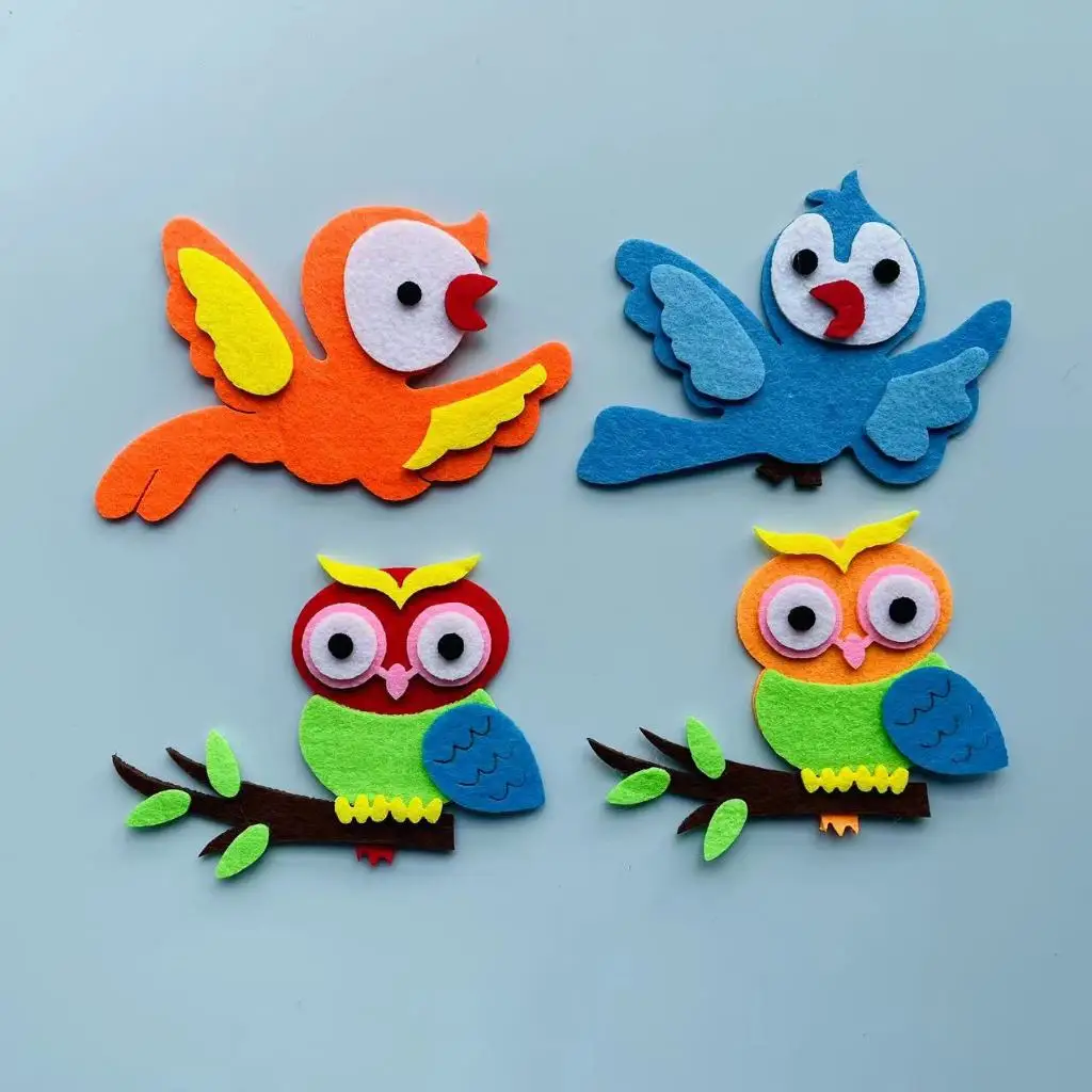 Felt animals Craft 3D Wall Dec - Home Office Background 评论和价格