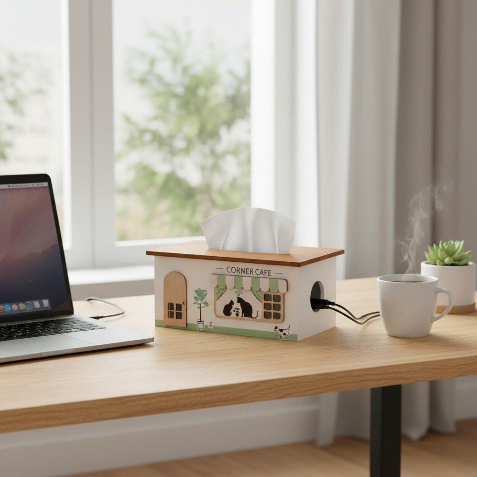 Wooden Cord Management Box Tid - Cable Management Box 评论和价格