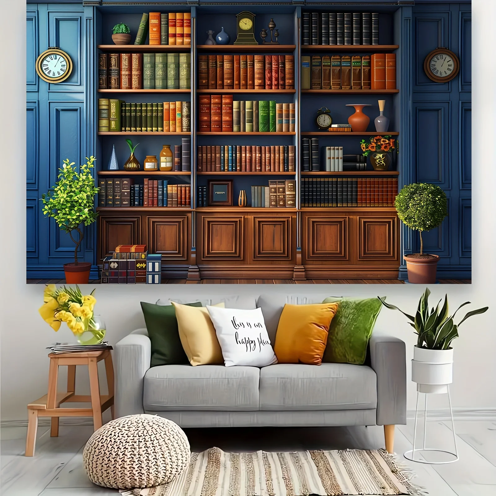 An antique bookshelf backgroun - Home Office Background 评论和价格
