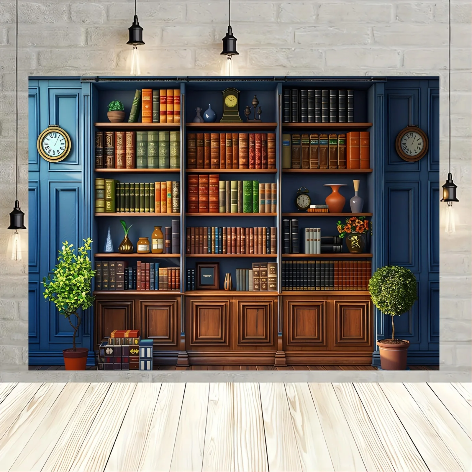 An antique bookshelf backgroun - Home Office Background 评论和价格