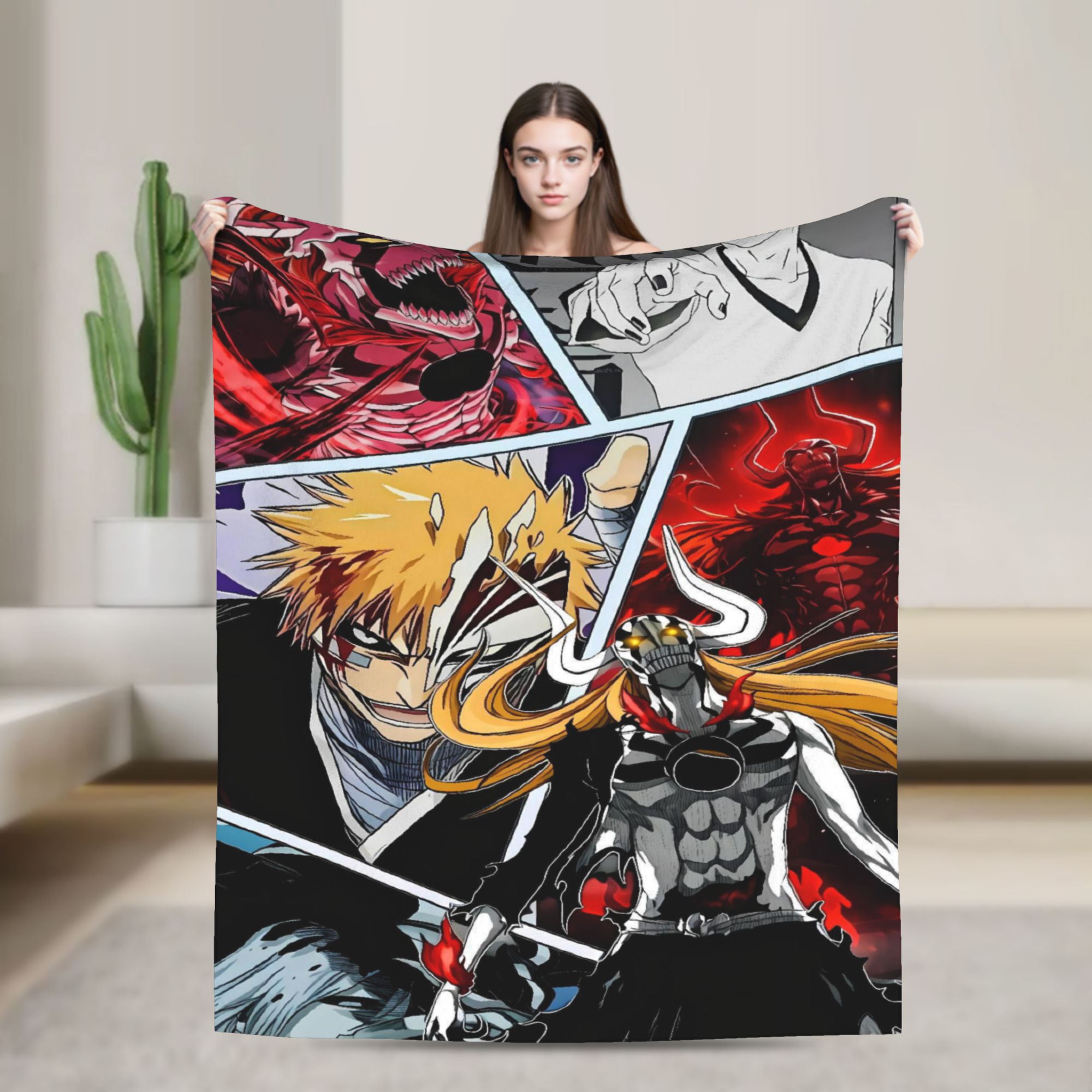 Ichigo Zanpakuto Slash Flannel - Home Office Bleaching 评论和价格