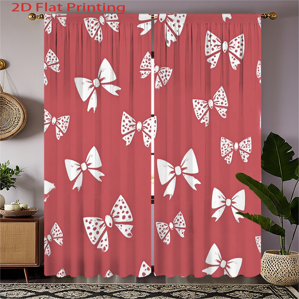 2pcs, 2D Flat Printing Curtain - Home Office Of Amazon 评论和价格