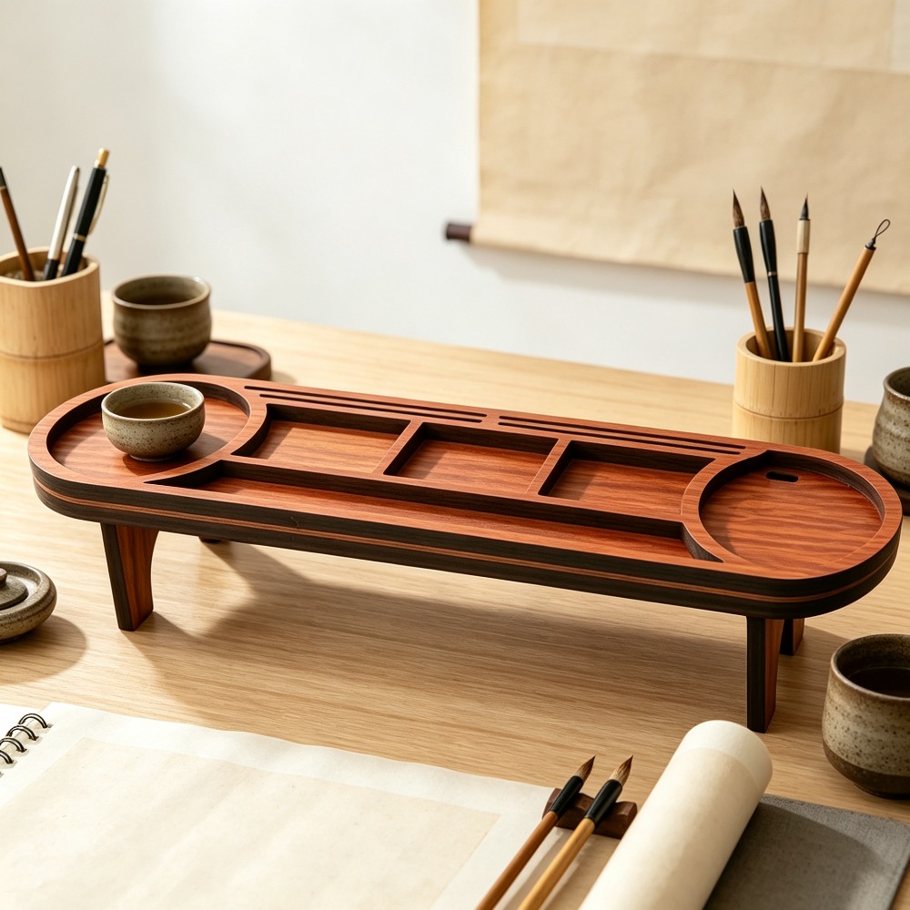 Wooden Desk Organizer with Pho - Home Office Freelancer 评论和价格