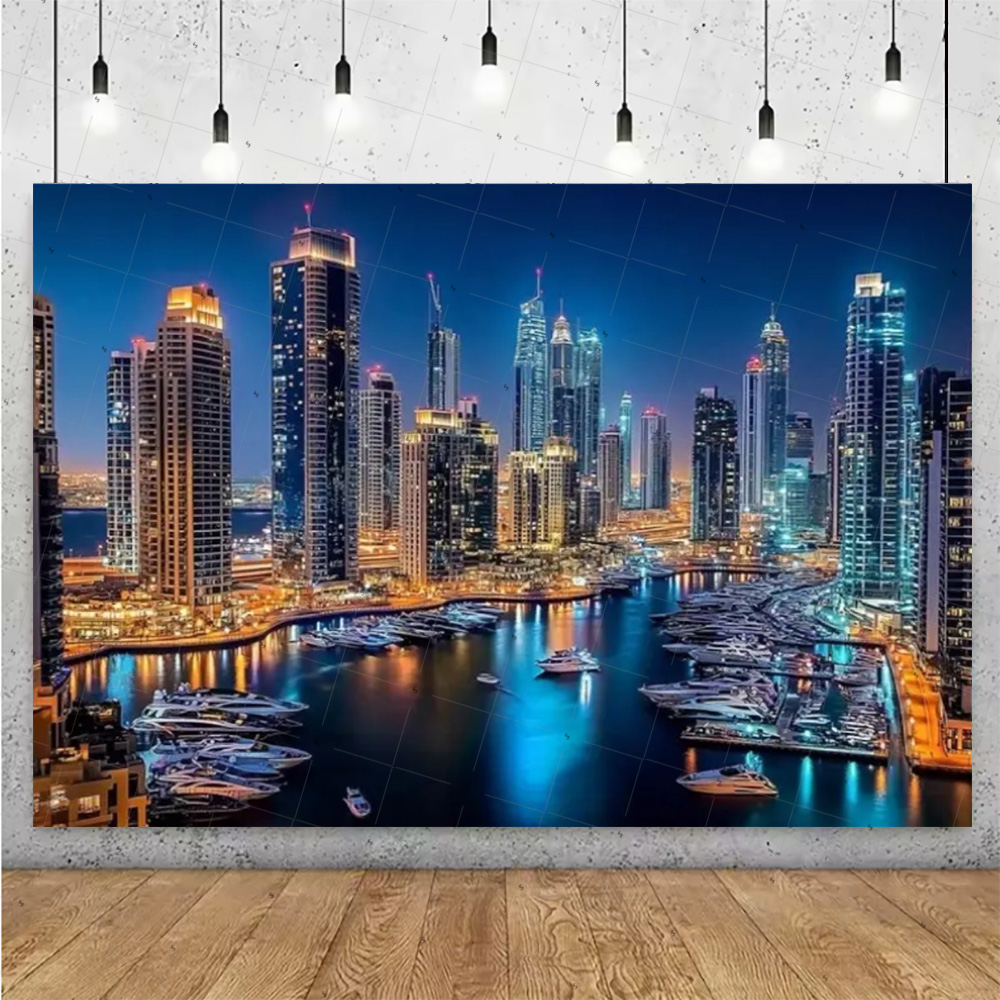 Night View High-Rise Building  - Home Office Background 评论和价格