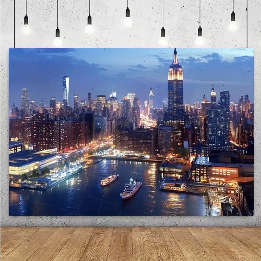 Night View High-Rise Building  - Home Office Background 评论和价格