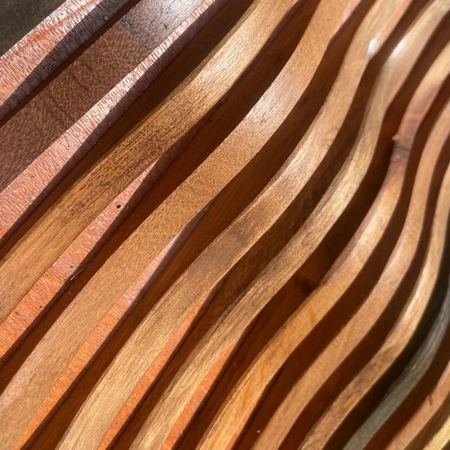 Solid Wood Wavy Curve Mosaic T - Home Office Background 评论和价格