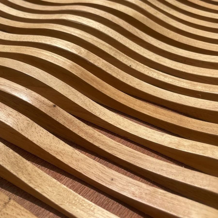 Solid Wood Wavy Curve Mosaic T - Home Office Background 评论和价格